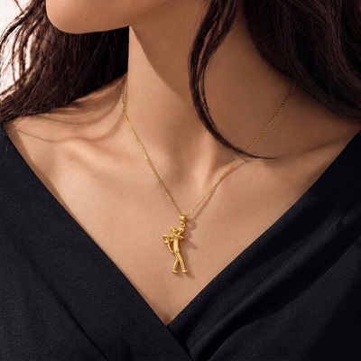 Daughter Piggyback Hug Necklace